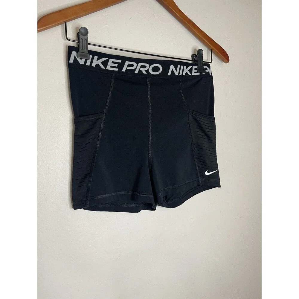 Nike Pro Dri Fit Womens Medium Black Active Shorts 3